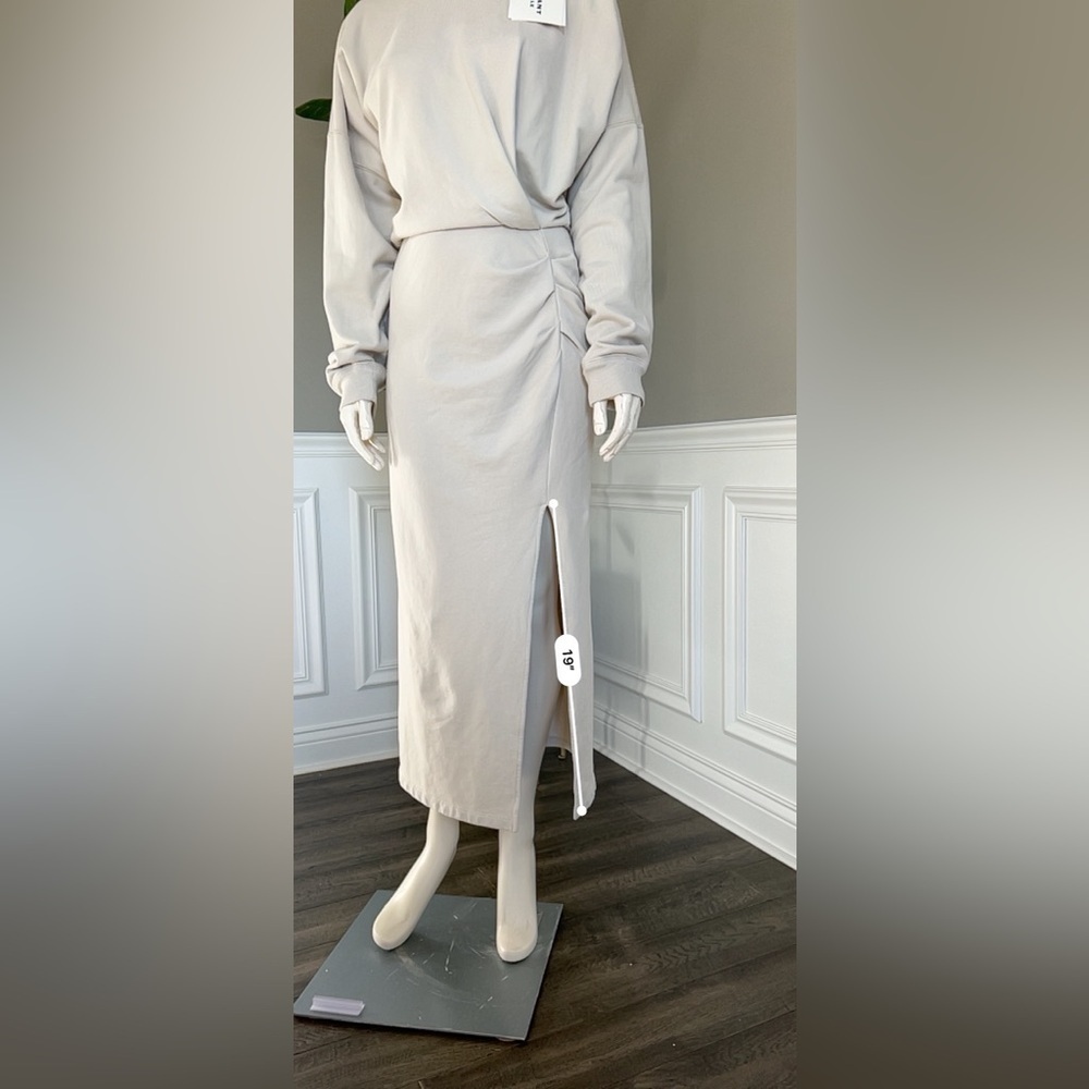 MARANT ÉTOILE Mafalda Salomon Long Sleeve Cotton Fleece Midi Dress 38 NWT 550$ - Picture 13 of 14